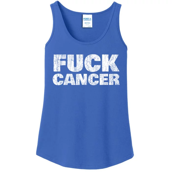 Fck Cancer Gift Cancer Sucks Awareness Survivor Support Cute Gift Ladies Essential Tank