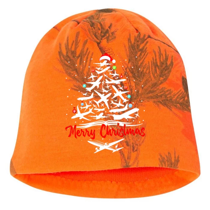 Funny Christmas Gift Airplane Christmas Tree Kati - Camo Knit Beanie