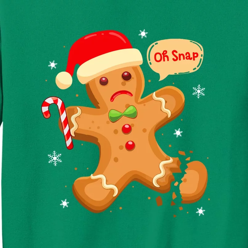 Funny Christmas Gingerbread Man Cookie Oh Snap Xmas Pjs Gift Sweatshirt