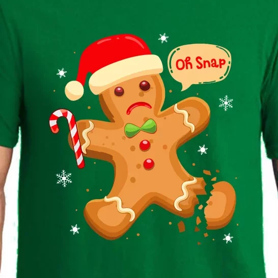 Funny Christmas Gingerbread Man Cookie Oh Snap Xmas Pjs Gift Pajama Set