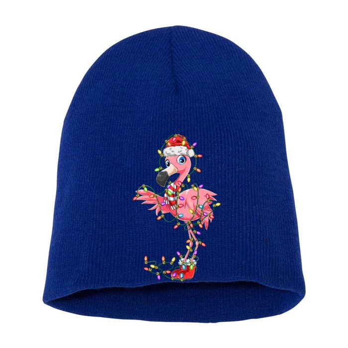 Flamingo Christmas Gift Pink Flamingo Gift Short Acrylic Beanie