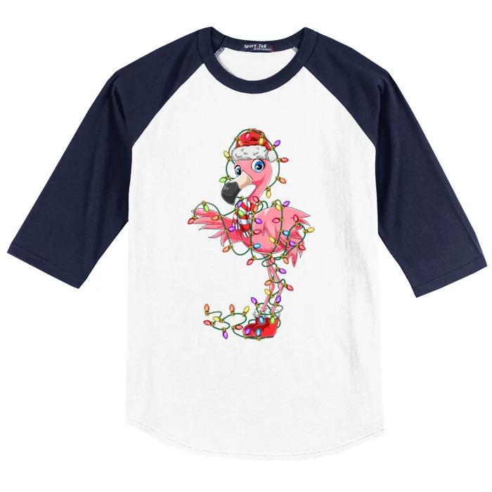 Flamingo Christmas Gift Pink Flamingo Gift Baseball Sleeve Shirt