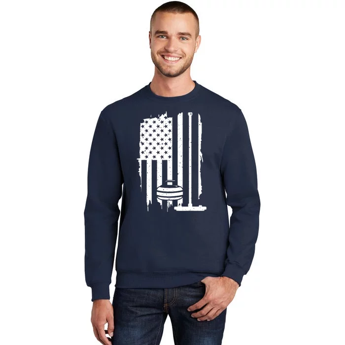 Funny Curling Gift For Men Women Curling Players USA Team Sweatshirt