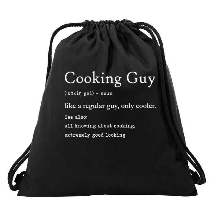 Funny Cooking Guy Definition Gift For Cook Lovers Drawstring Bag