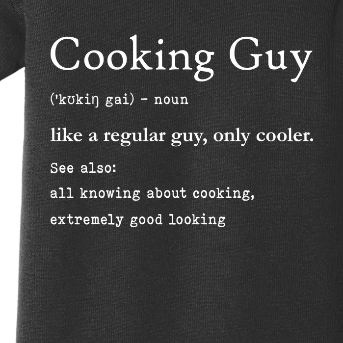 Funny Cooking Guy Definition Gift For Cook Lovers Baby Bodysuit