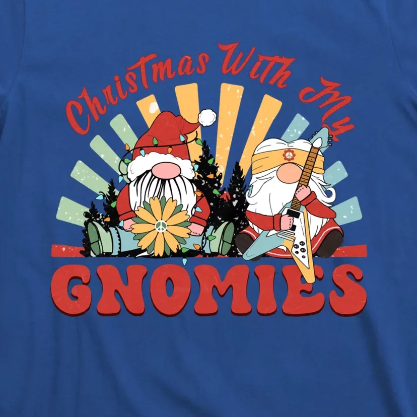 Funny Christmas Gnome Christmas With My Gnomies Xmas Funny Gift Great Gift T-Shirt