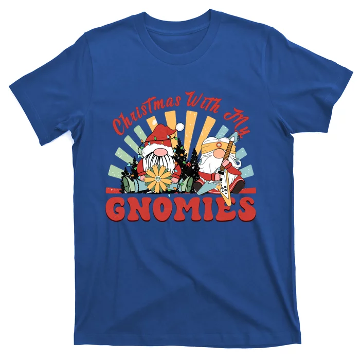 Funny Christmas Gnome Christmas With My Gnomies Xmas Funny Gift Great Gift T-Shirt