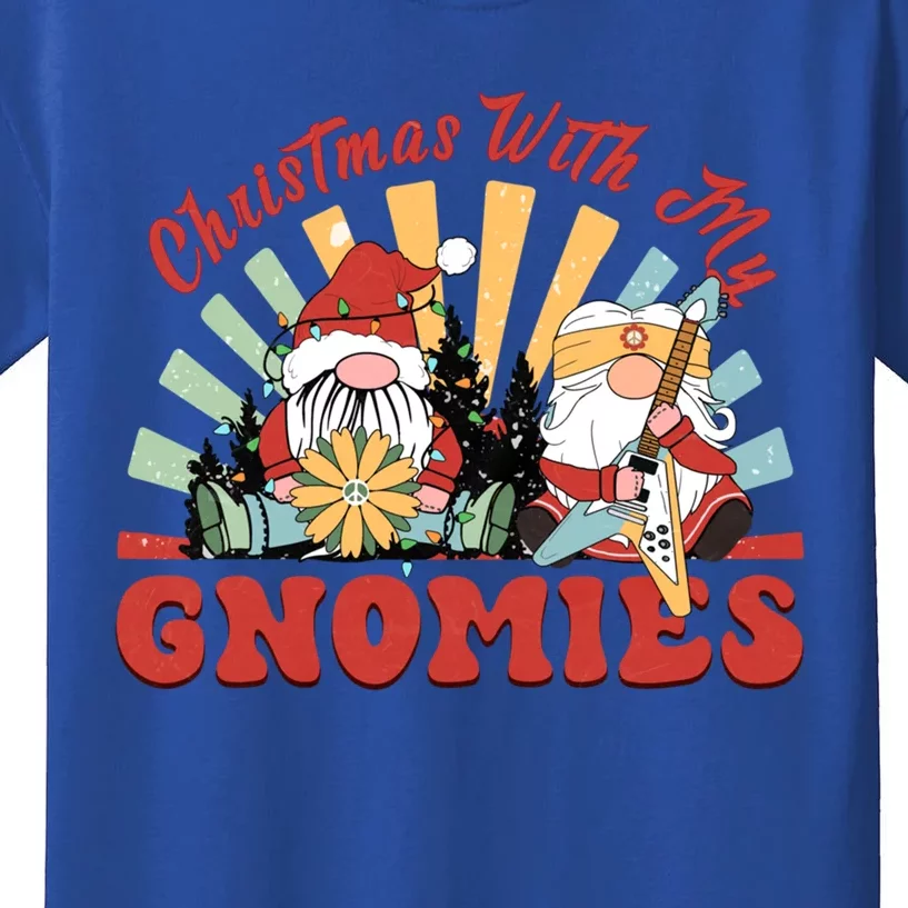 Funny Christmas Gnome Christmas With My Gnomies Xmas Funny Gift Great Gift Kids T-Shirt