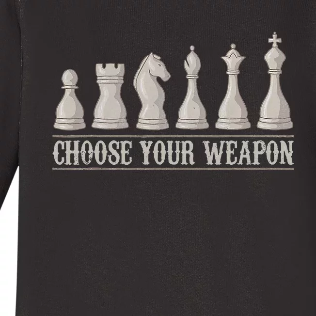 Funny Chess Gift For Chess Lover Cool Player Baby Long Sleeve Bodysuit