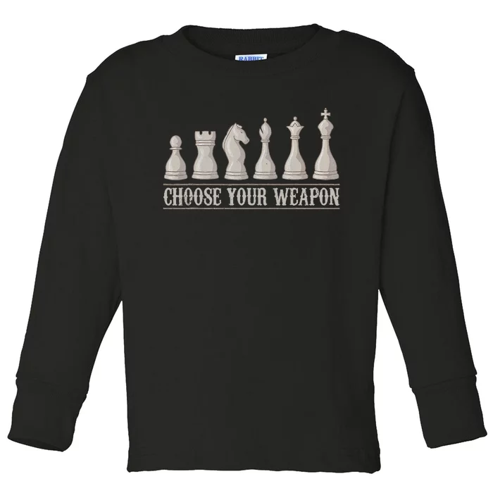 Funny Chess Gift For Chess Lover Cool Player Toddler Long Sleeve Shirt