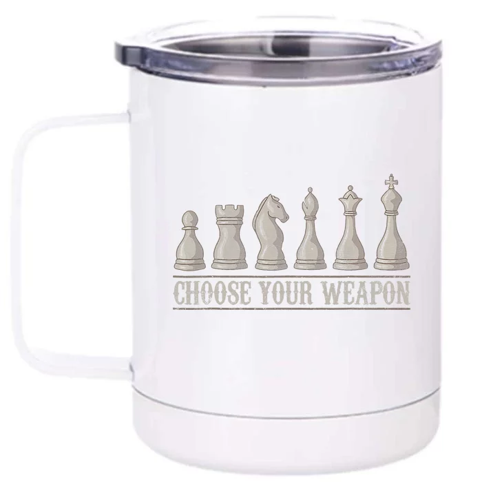 Funny Chess Gift For Chess Lover Cool Player Front & Back 12oz Stainless Steel Tumbler Cup