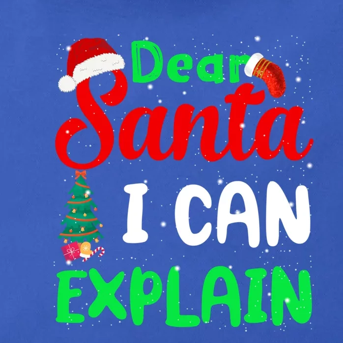 Funny Christmas Gift Dear Santa I Can Explain Meaningful Gift Zip Tote Bag