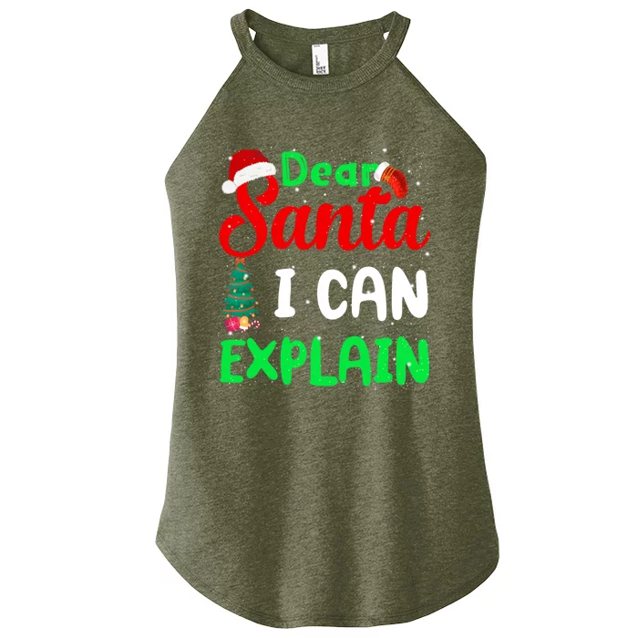 Funny Christmas Gift Dear Santa I Can Explain Meaningful Gift Women’s Perfect Tri Rocker Tank