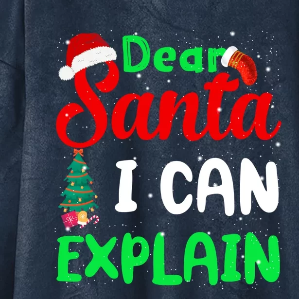 Funny Christmas Gift Dear Santa I Can Explain Meaningful Gift Hooded Wearable Blanket