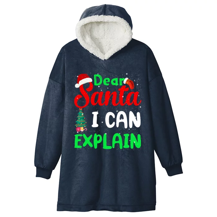 Funny Christmas Gift Dear Santa I Can Explain Meaningful Gift Hooded Wearable Blanket