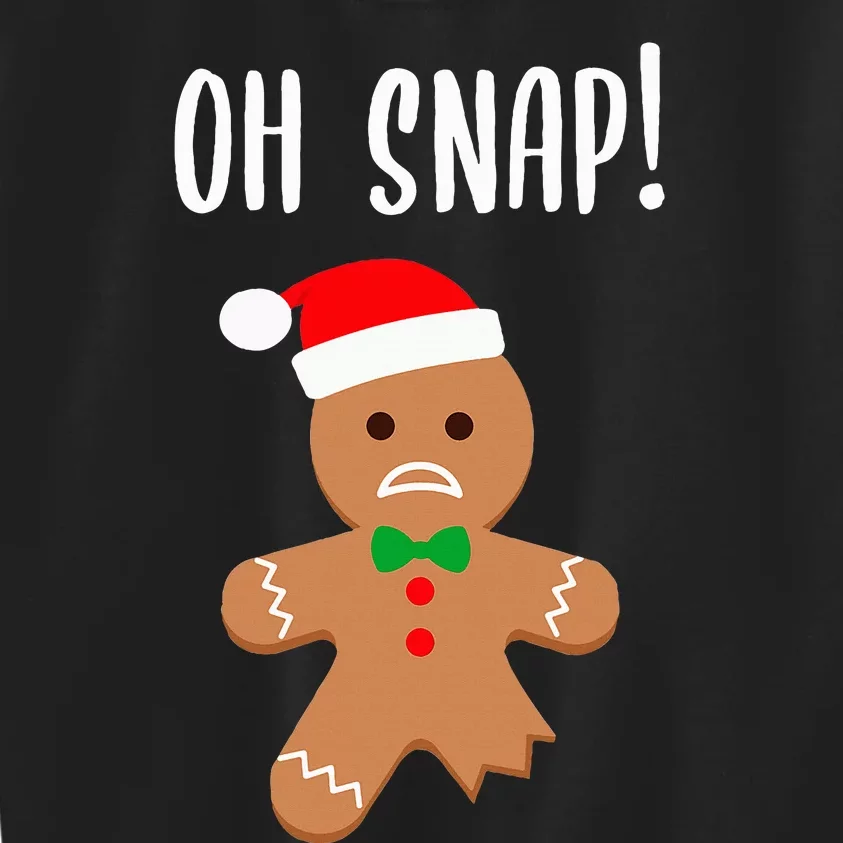 Funny Christmas Gingerbread Man Oh Snap Kids Sweatshirt