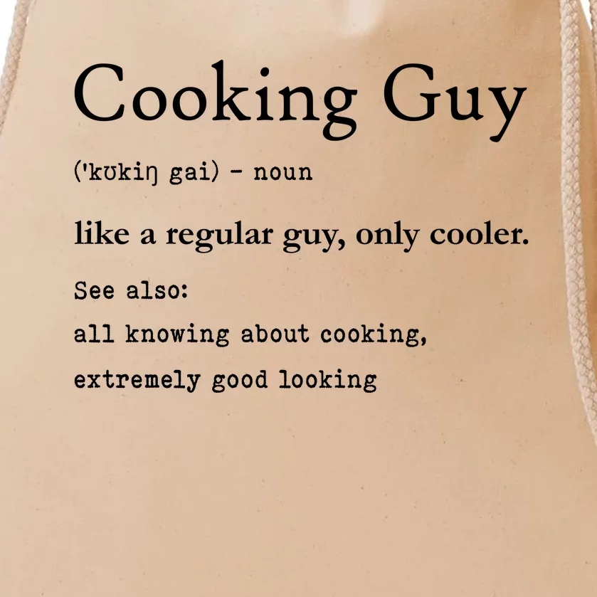 Funny Cooking Guy Definition Gift For Cook Lovers Drawstring Bag