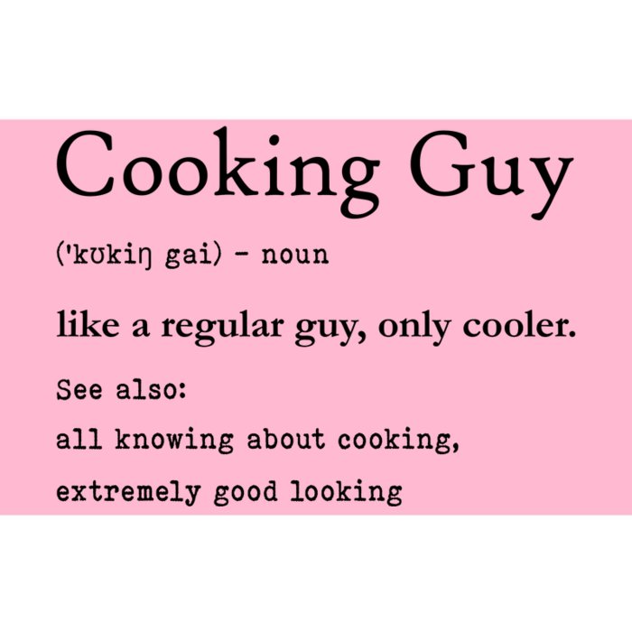 Funny Cooking Guy Definition Gift For Cook Lovers Bumper Sticker