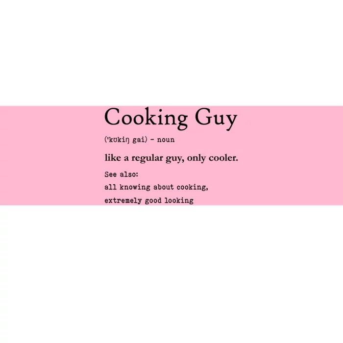 Funny Cooking Guy Definition Gift For Cook Lovers Bumper Sticker