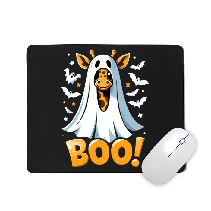 Funny Cute Giraffe Boo Halloween Costume Zoo Lover Mousepad