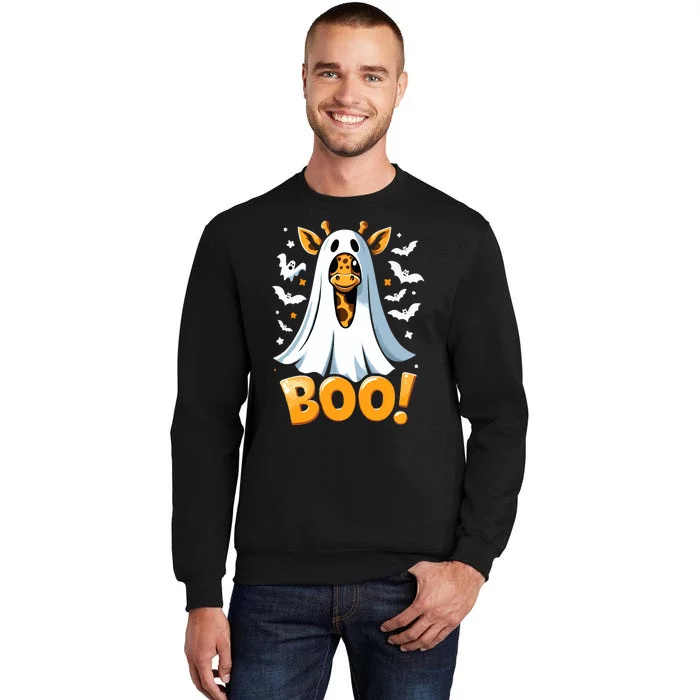 Funny Cute Giraffe Boo Halloween Costume Zoo Lover Tall Sweatshirt