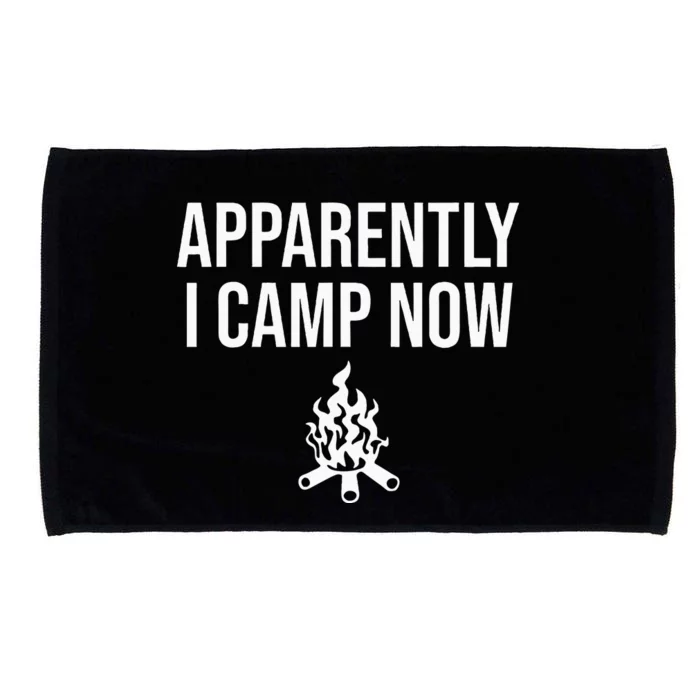 Funny Camping Gifts For Women Or Ns Apparently I Camp Now Microfiber Hand Towel