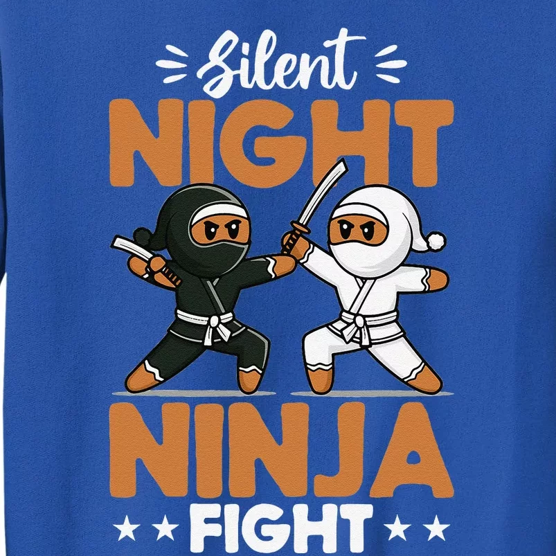 Funny Christmas Gingerbread Silent Night Ginja Fight! Sweatshirt