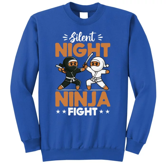 Funny Christmas Gingerbread Silent Night Ginja Fight! Sweatshirt