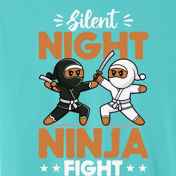 Funny Christmas Gingerbread Silent Night Ginja Fight! ChromaSoft Performance T-Shirt