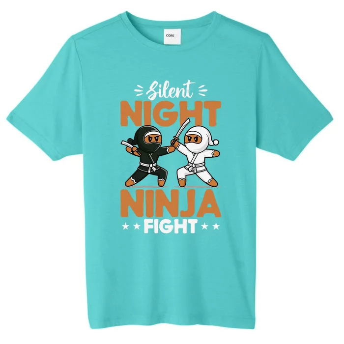 Funny Christmas Gingerbread Silent Night Ginja Fight! ChromaSoft Performance T-Shirt