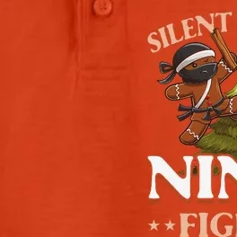 Funny Christmas Gingerbread Silent Night Ninja Fight! Dry Zone Grid Performance Polo