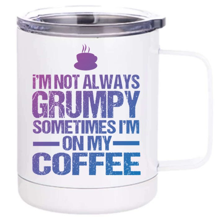 Funny Coffee Grandpa Funny Retired Papa Gift Front & Back 12oz Stainless Steel Tumbler Cup