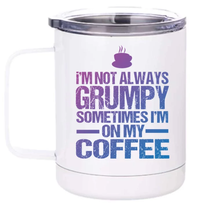 Funny Coffee Grandpa Funny Retired Papa Gift Front & Back 12oz Stainless Steel Tumbler Cup