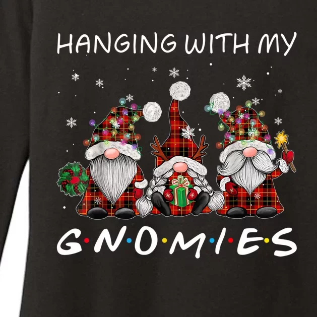 Funny Christmas Gnome Hanging With My Gnomies Cute Gift Womens CVC Long Sleeve Shirt