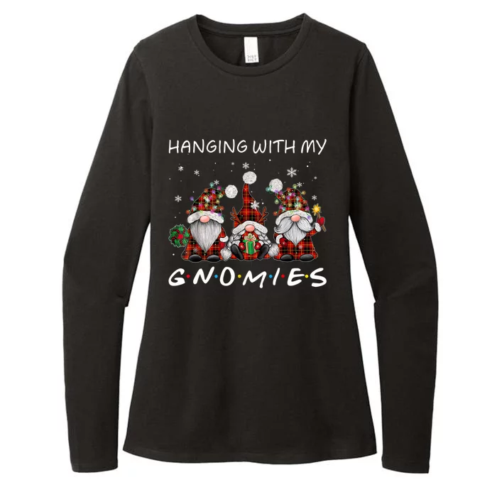 Funny Christmas Gnome Hanging With My Gnomies Cute Gift Womens CVC Long Sleeve Shirt