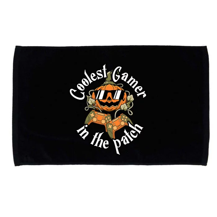 Funny Coolest Gamer Pumpkin Happy Halloween Vibe Costume Great Gift Microfiber Hand Towel