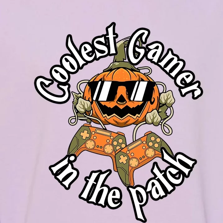 Funny Coolest Gamer Pumpkin Happy Halloween Vibe Costume Great Gift Garment-Dyed Sweatshirt