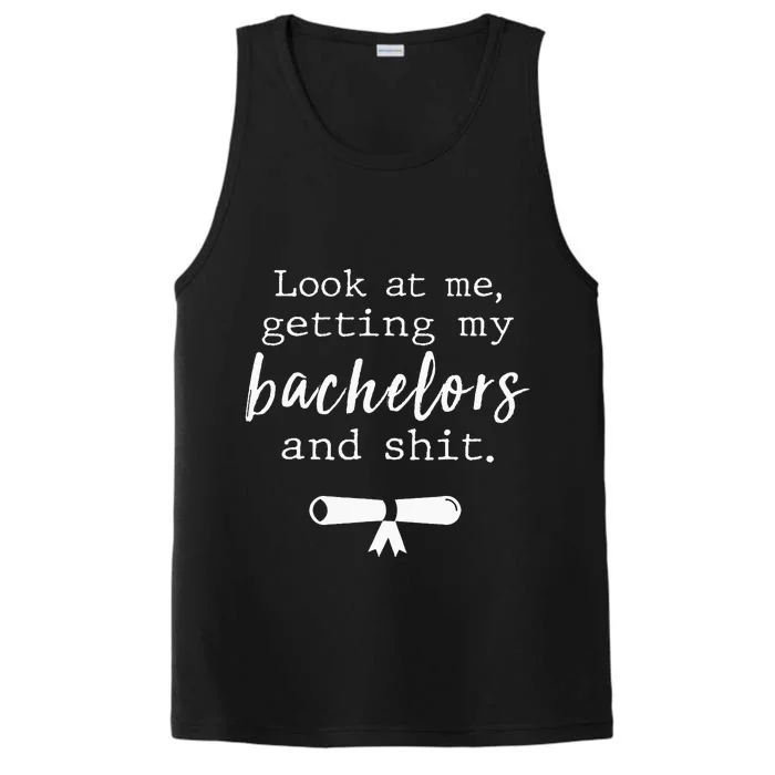 Funny College Graduation Bachelors Degree Gift Grad Performance Tank