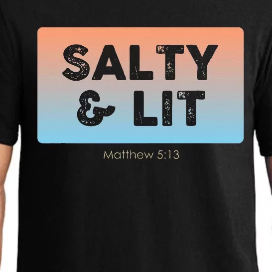 Funny Christian Gift Salty & Lit Pajama Set