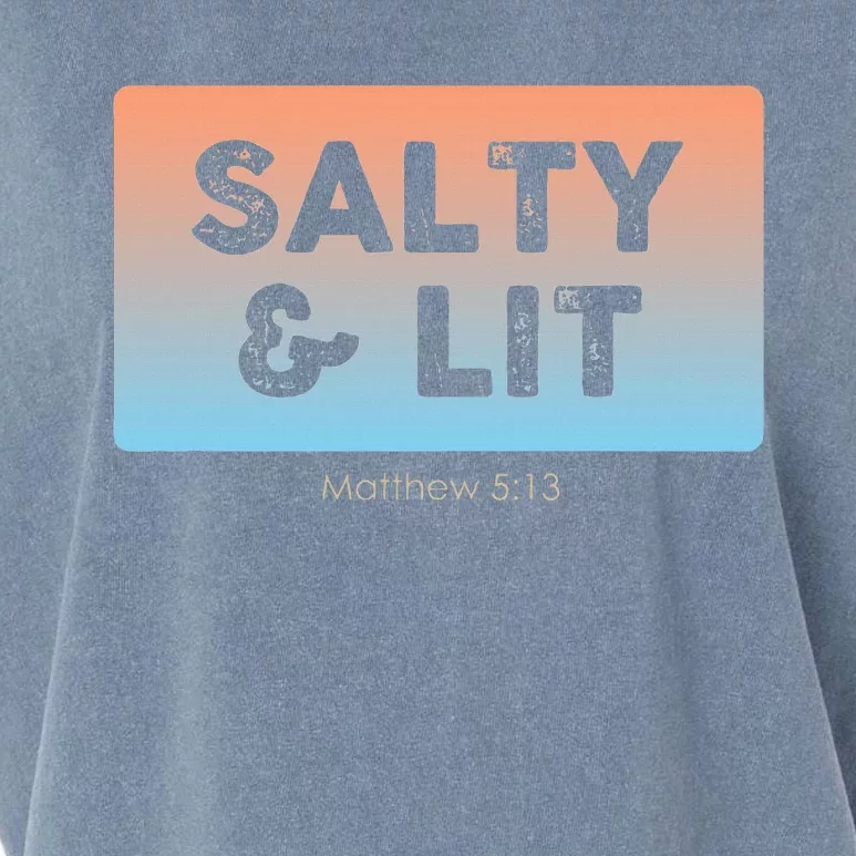 Funny Christian Gift Salty & Lit Garment-Dyed Women's Muscle Tee