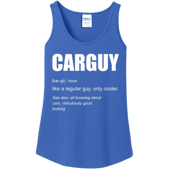 Funny Car Guy Definition Ladies Essential Tank