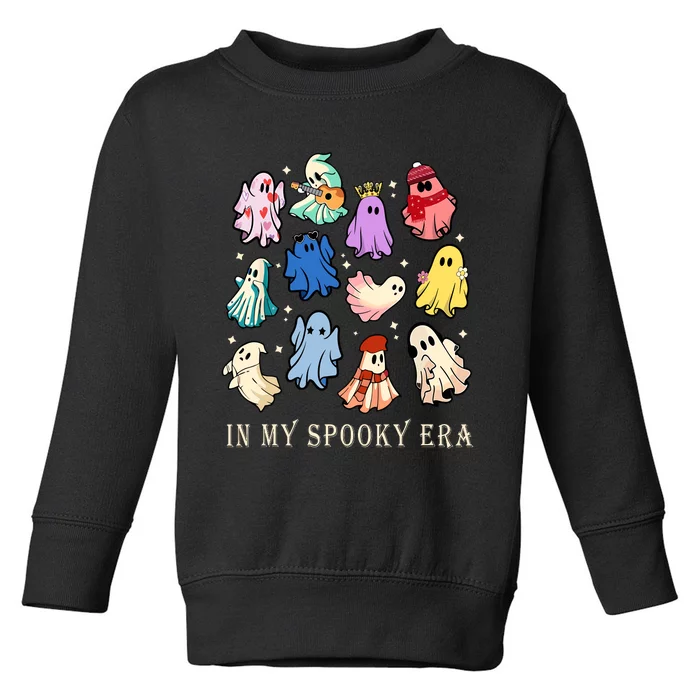 Funny Cute Ghost Halloween Costume Lover In My Spooky Era Toddler Sweatshirt