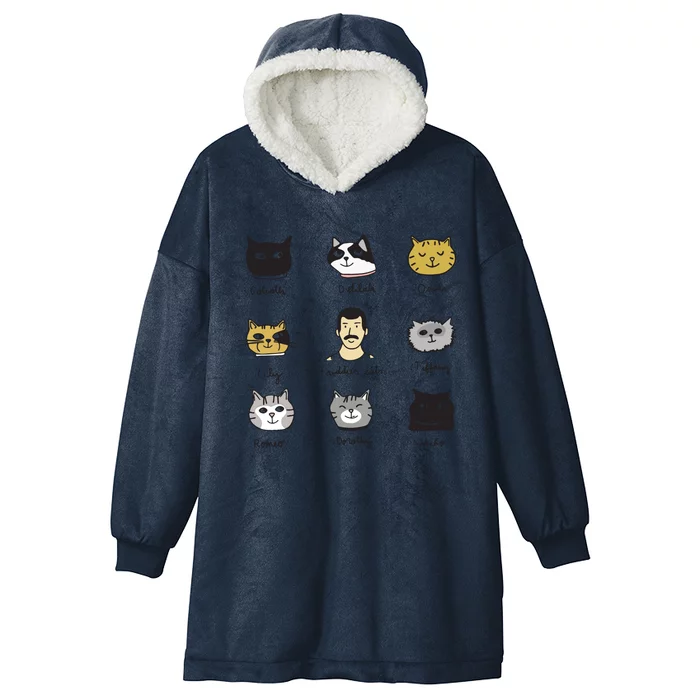 Freddies Cats Goliath Deliah Oscar Lily Tiffany Romeo Dorothy Miko Hooded Wearable Blanket