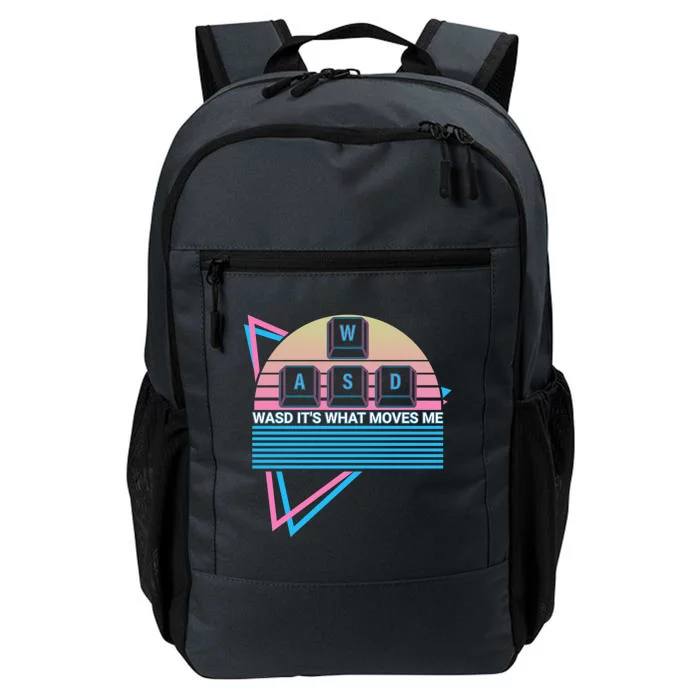 Funny Computer Gamer Gaming Retro Wasd Its What Moves Me Great Gift Daily Commute Backpack