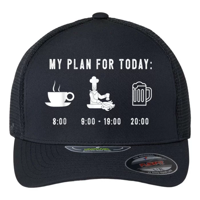 Funny Cooking Graphic Cook Chef Flexfit Unipanel Trucker Cap