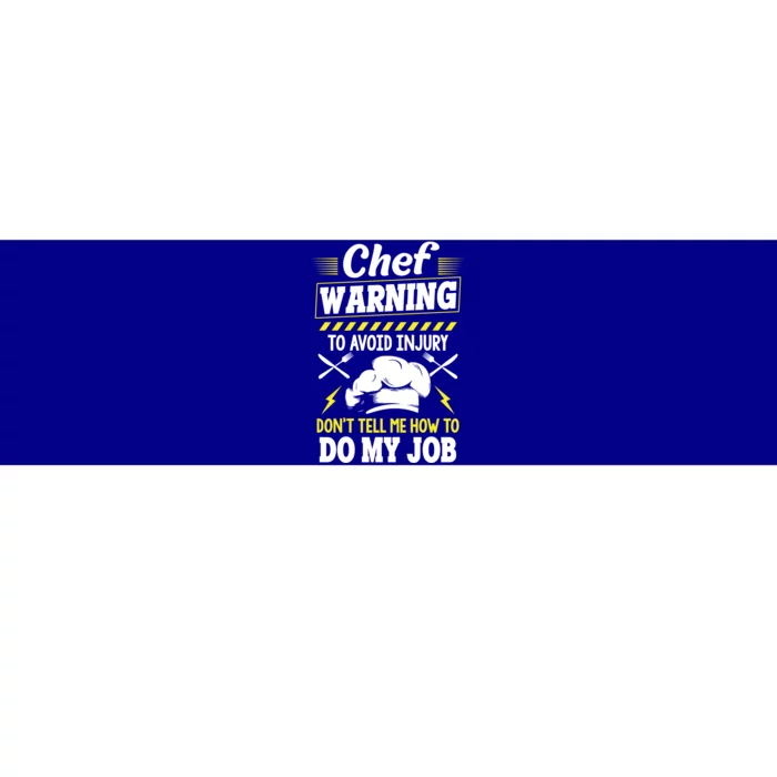 Funny Chef Gift Warning To Avoid Injury Gift Bumper Sticker