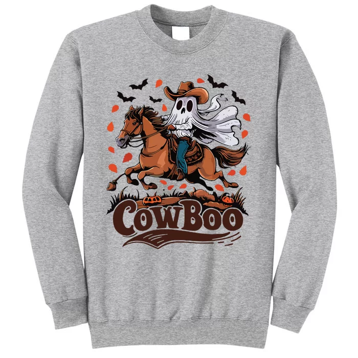 Fun Cowboo Ghost Riding Horse Western Cowboy Ghost Halloween Tall Sweatshirt