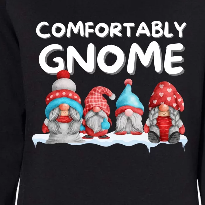 Funny Comfortably Gnome Christmas Gift Womens California Wash Sweatshirt