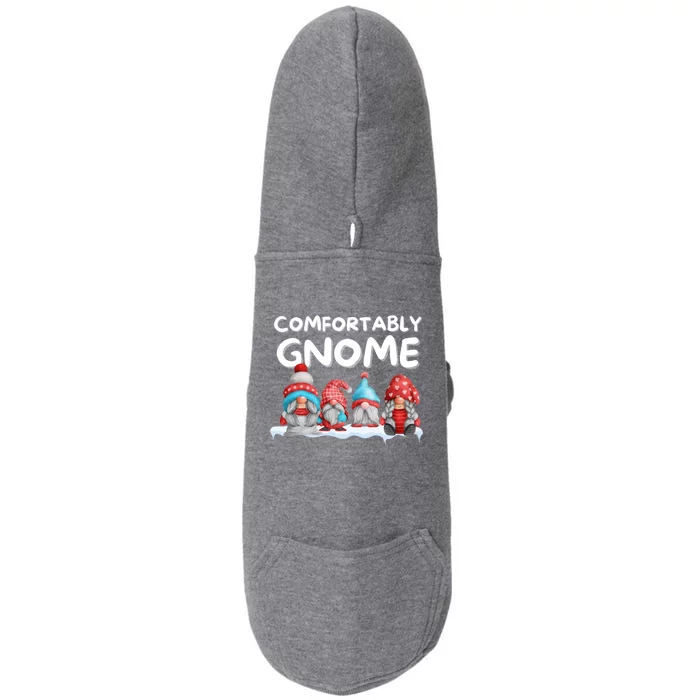 Funny Comfortably Gnome Christmas Gift Doggie 3-End Fleece Hoodie