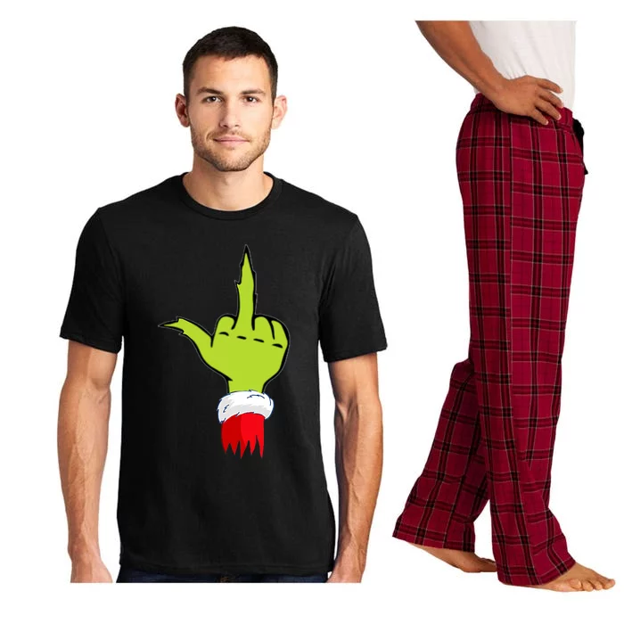 Funny Christmas Gear Adult Humor Grinchy Fuck Pajama Set